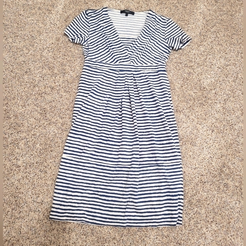 MaxMara Womens Navy And White Striped Dress Size Small